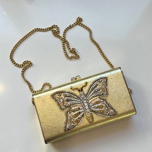 Rare Henryks Bijoux vintage moth butterfly clutch/crossbody